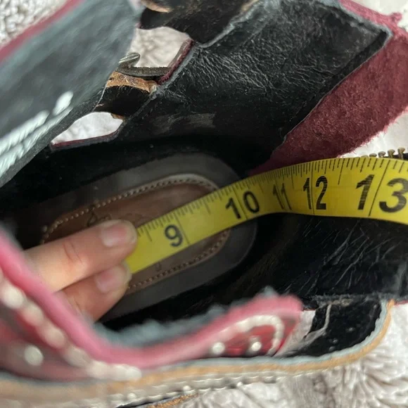 Freebird Red Croco Saphire Ankle Booties size 8 - Picture 8 of 9